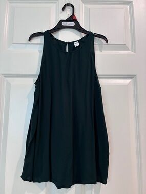 Old Navy Forest Green Sleeveless Swing Tank Top